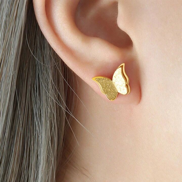Butterfly Shaped Necklace And Earrings